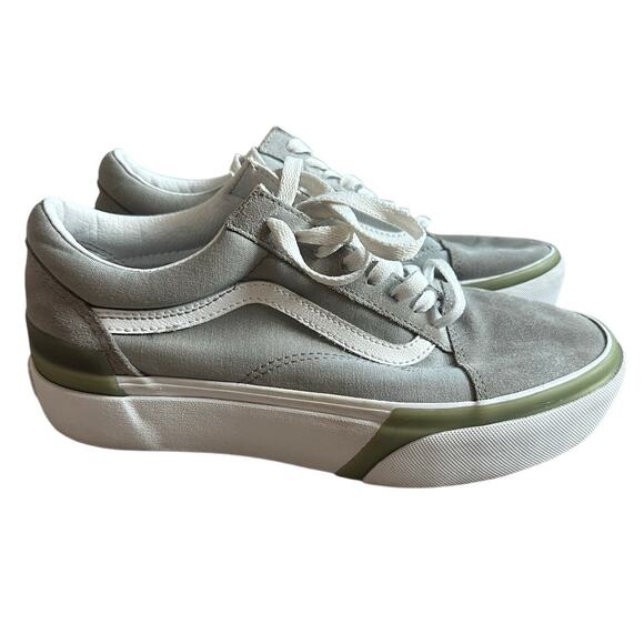 Vans Other - Vans Gray/Green Old Skool Platform Sneakers- 7.5M/9W